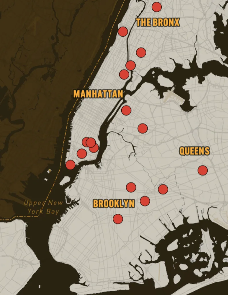 A sample of the CLT map of NYC