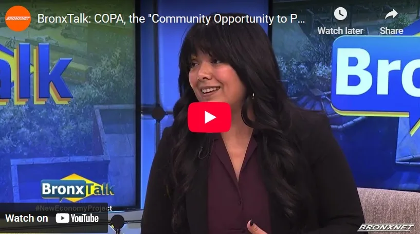BronxTalk: COPA, the “Community Opportunity to Purchase Act”